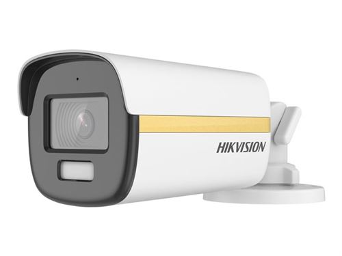 Hikvision Turbo HD Camera with ColorVu DS-2CE12DF3T-FS - Caméra de surveillance - puce - couleur (Jour et nuit) - 2 MP - 1080p - montage M12 - Focale fixe - audio - composite, AHD, CVI, TVI - DC 12 V