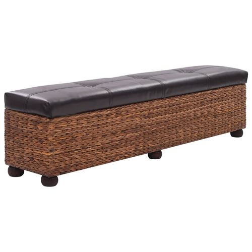 vidaXL Banc Jacinthe d'eau 140 x 29 x 36 cm Marron