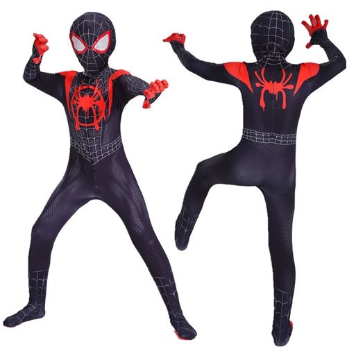 AYBUY Déguisement Spider pour Fille, Costume Spider Enfant avec Masque Fille Spiders Robe pour Halloween Carnaval Cosplay Fête (100