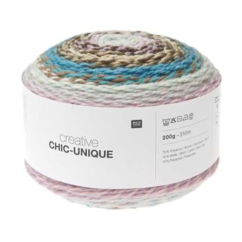 Pelote de laine à tricoter Creative Chic Unique - 200GR - Rico Design(...) - 20 Multicolore Fresh - 1