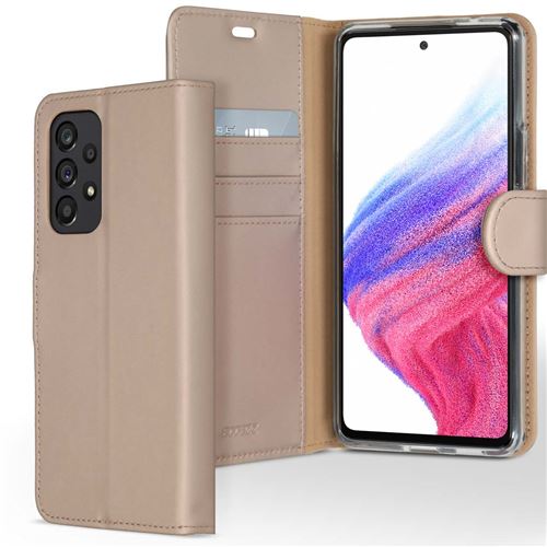 Étui de téléphone portefeuilWallet Samsung Galaxy A53 - Dorée Accezz