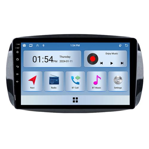 Autoradio RoverOne® Bluetooth CarPlay 2 Din 6Go RAM 128Go ROM pour Mercedes Benz Smart Fortwo 3 C453 A453 W453 2014-2020