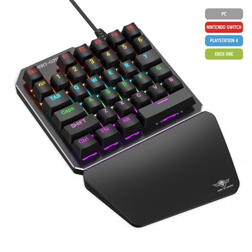 Clavier Stillcool ® Clavier de jeu mécanique G92 RGB clavier Gamer à main  gauche PR Gaming