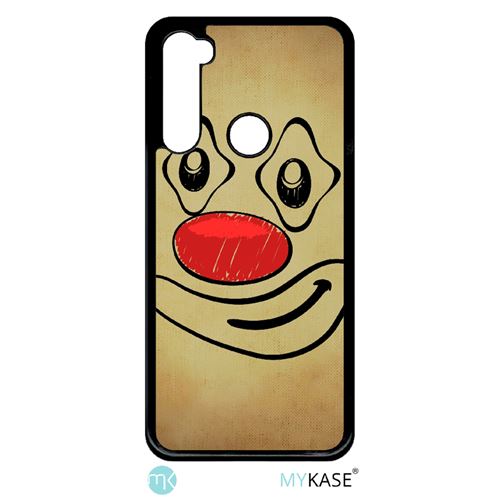 Coque My-Kase pour Note 8t - smiley clown nez rouge - Plastique Noir