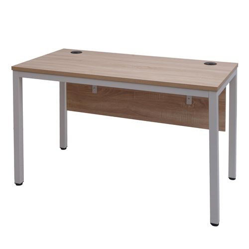 Mendler Beige Bureau Assis-Debout Avec Retour - Image 2