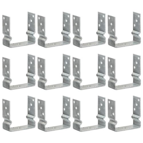 Meilleurs prix pour vidaXL Piquets de clôture 12 pcs Argenté 14x6x15 cm Acier galvanisé