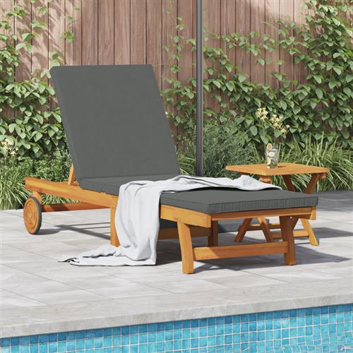 Non Communiqué Bois Fauteuil Roulant Avec Table Et Coussin En D Acacia Massif