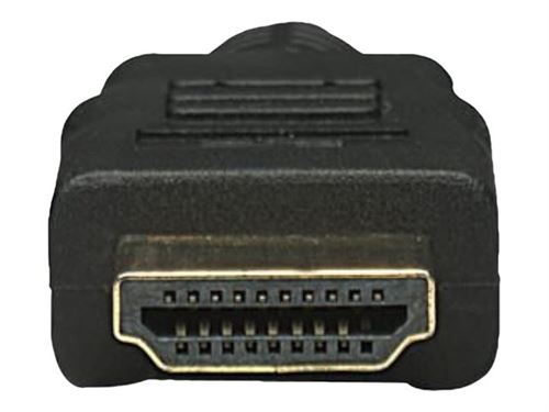 TECHly - Hoge snelheid - HDMI-kabel met ethernet - HDMI male naar micro HDMI male - 3 m - dubbel afgeschermd gevlochten paar - zwart - 4K ondersteuning, ondersteuning 1080p