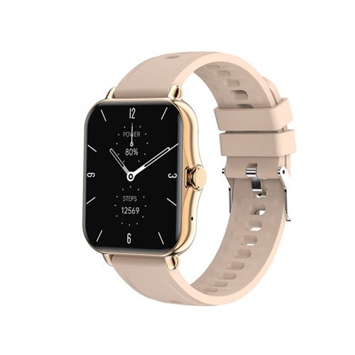 RUMOCOVO Montre connectée pour Android et ios, bracelet de sport, moniteur d'activité physique, étanche IP67, 2802 - Jaune d'or
