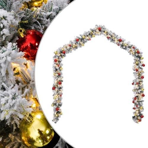 Vidaxl Vert Guirlande De Noël Avec Boules Et Lumières Led 5 M Pvc - Image 3