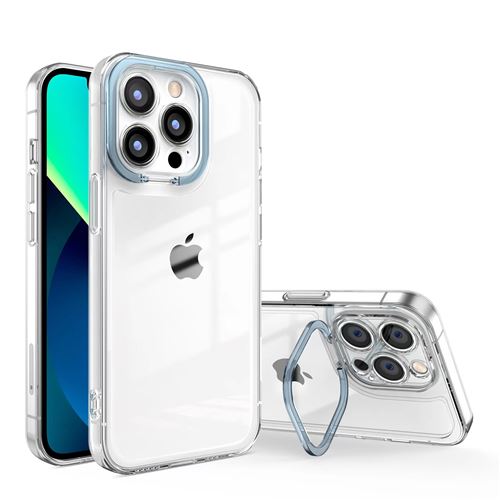 Coque pour iPhone 13 FONGWAN avec support de bague invisible - bleu