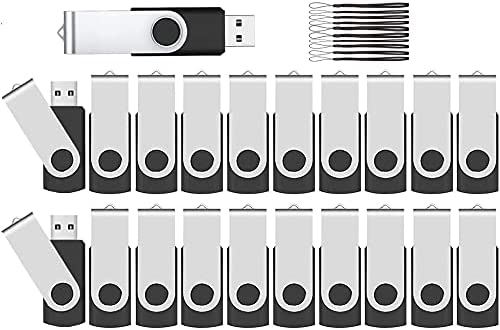 Excellvan 30 Pièce Clé USB 16 Go Mémoire Flash Rotation Disque USB 2.0