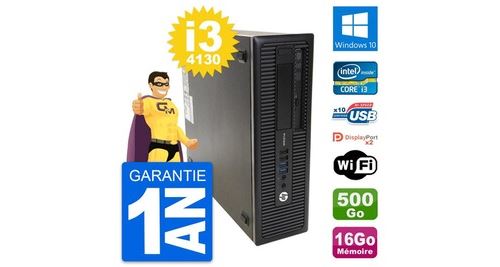 Pc hp prodesk 600 g1 sff intel i3-4130 ram 16go disque 500go windows 10 wifi