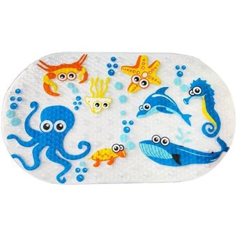 Tapis de bain - Antidérapant - 71 x 38 cm - Motifs d'animaux Marins - 1