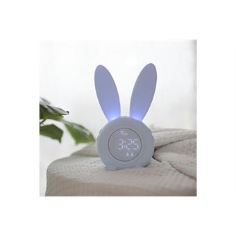 Réveil Éléphant Mignon LED 7 Couleurs - Horloge Numérique Avec Veilleuse, Température Et Calendrier
