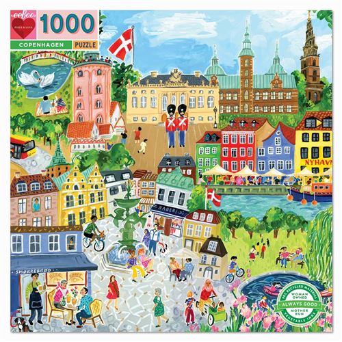Puzzle carton adulte 1000 pieces COPENHAGEN EEBOO Carton Multicolore