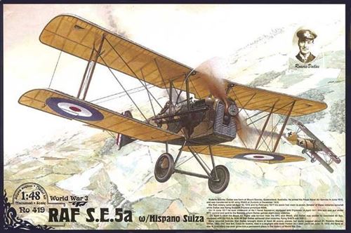  Maquette avion Roden Royal Aircraft Factory SE.5A avec moteur Hispano