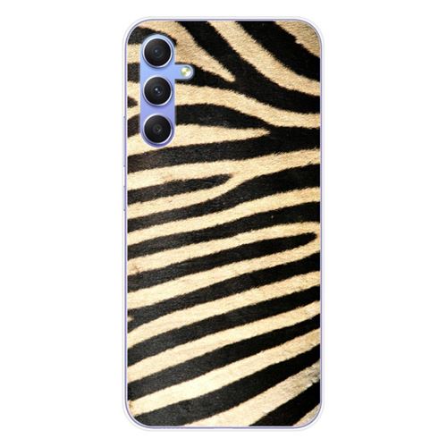 Coque en silicone imprimée compatible Samsung Galaxy A34 5G Zèbre