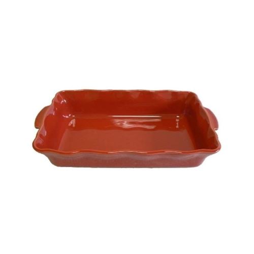 ABALONE EDITION - 054025620 - Plat rectangle - 25cm - Festonné - Couleur Cerise