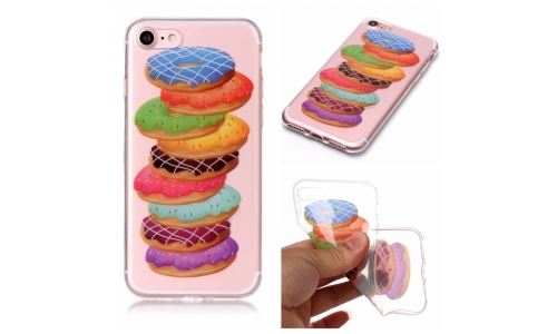 Coque souple motif Donuts couleur iPhone 7/8