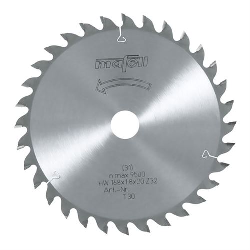Mafell - Lames de scie carbure 168x1,2/1,8x20mm - 168 mm - 1.8 mm - 20 mm - 32 dents