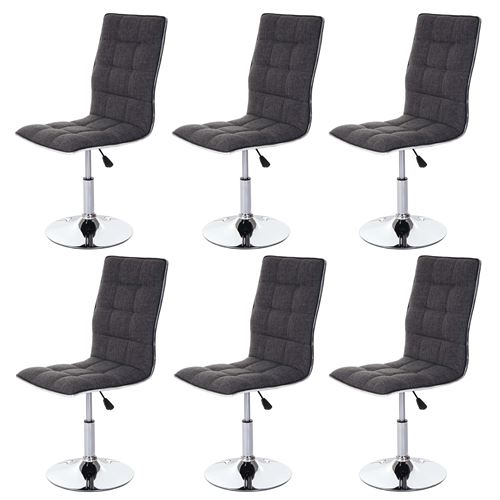 Générique Gris 6X Chaise De Salle À Manger Mendler Hwc-C41, Fauteuil, Tissu Clair - Image 1