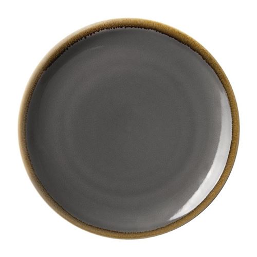 Assiette plate ronde grise - 280 mm