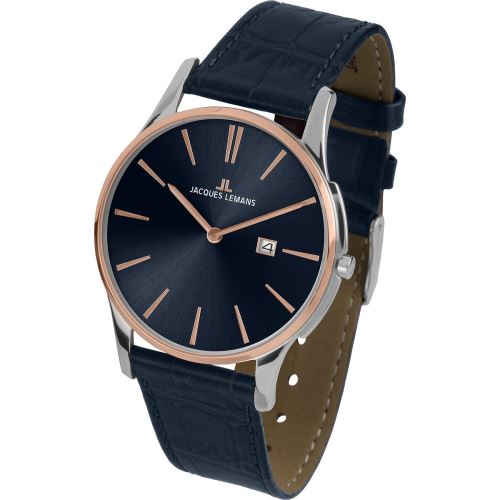 Montre JACQUES LEMANS en Cuir Bleu - 1-1936G