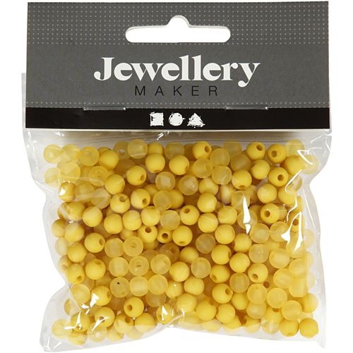 Creotime perles Bijoux 150 pièces jaune