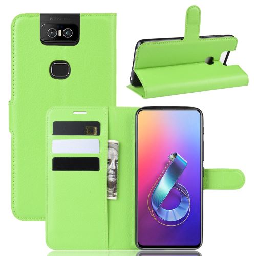 Etui en PU vert pour votre Asus Zenfone 6 ZS630KL