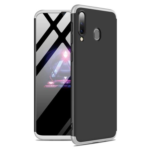 Coque en TPU matte détachable 3 pièces argent/noir pour votre Samsung Galaxy M30/A40s