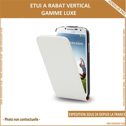 Coque etui rabat gamme luxe pour sony ericsson l de couleur blanc