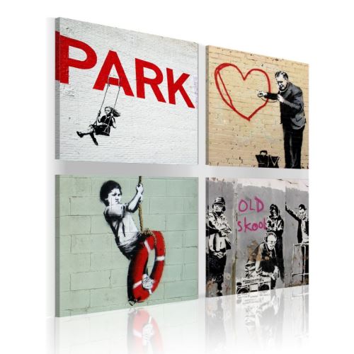 Tableau - Banksy - Inspiration urbaines .Taille : 60x60