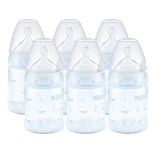 NUK Lot 6 biberons First Choice+ 150 ml 0-6M perçage M