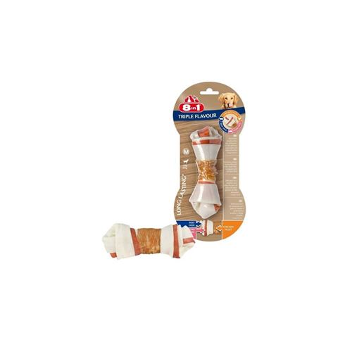 8in1 Triple Flavour Os A Macher Premium M Aux Boeuf, Porc, Poulet - Pour Chien De Race Moyenne - 1 Piece