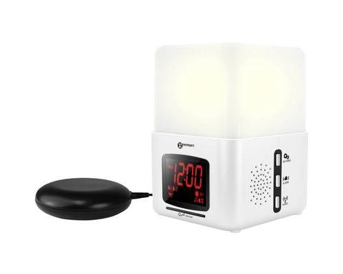 GEEMARC Radio-Réveil avec vibreur et luminothérapie Wake'n'Shake LIGHT