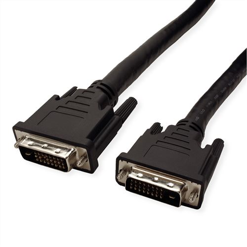 Secomp Noir Roline Câble Dvi Pour Écran, M-M, (24+1) Dual Link, 20 M