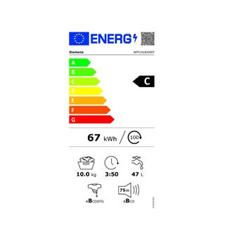 Siemens iQ500 WM14LRHAFF - Machine à laver - WiFi - largeur : 59.8 cm - profondeur : 59 cm - hauteur : 84.8 cm - chargement frontal - 70 litres - 10 kg - 1400 tours/min - blanc