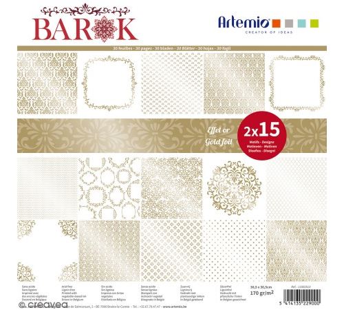Papier Scrapbooking Artemio - Barok - 30,5 x 30,5 cm - 30 pcs