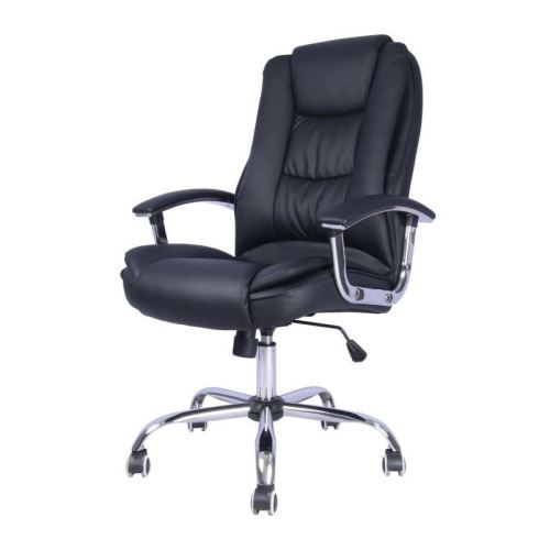 BOSS Fauteuil de bureau - Simili noir - Contemporain - L 71 x P 65 cm