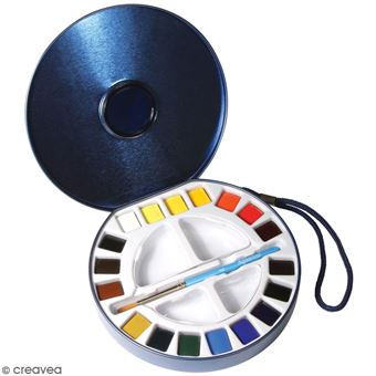 Boîte aquarelle de voyage - 18 couleurs
