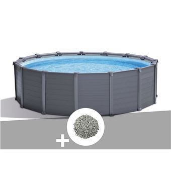 Kit Piscine Tubulaire Intex Graphite Ronde 4 78 X 1 24 M 10 Kg De Zeolite Piscine Achat Prix Fnac