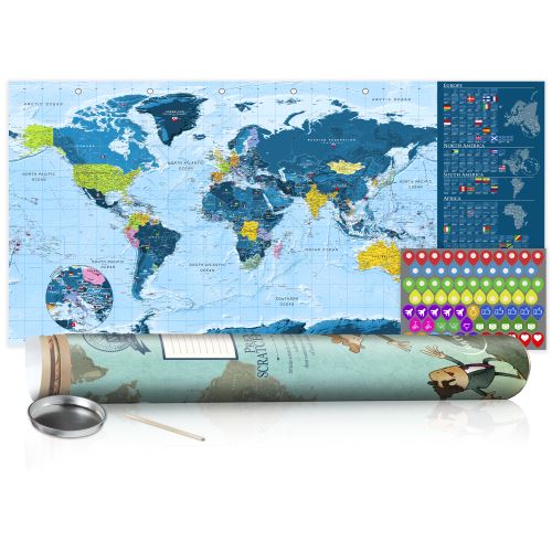 Carte à gratter - Carte bleue - poster (version anglaise) -