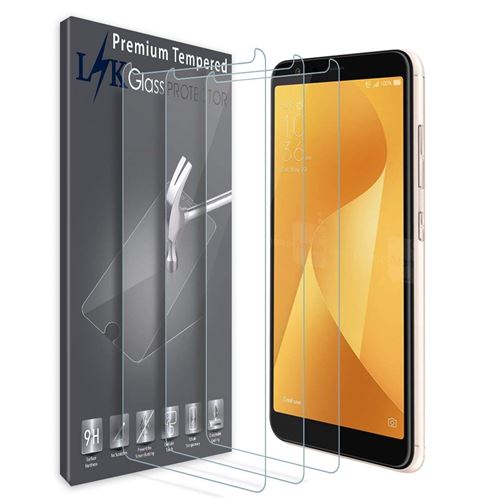 ZenFone Max Plus Vitre protection d'ecran en verre trempé incassable protection integrale Full 3D Tempered Glass - [Lot de 3 Pieces]