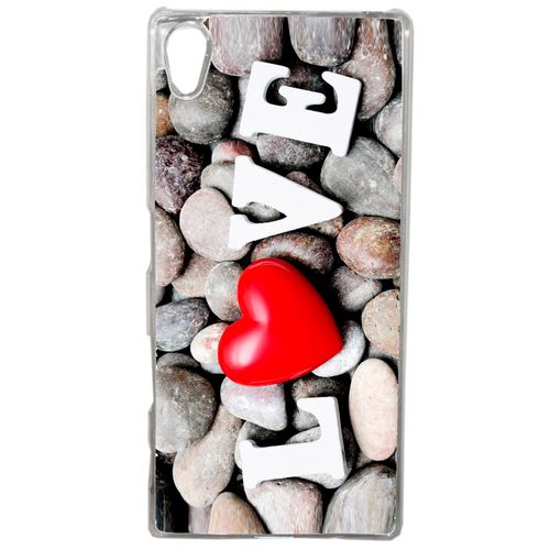 Coque Love Galet Compatible Sony Xperia Z4 Transparent