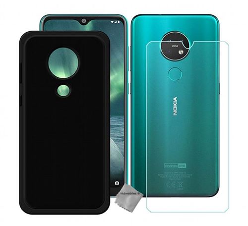 Housse etui coque pochette silicone gel fine pour Nokia 6.2 avec film ecran - NOIR