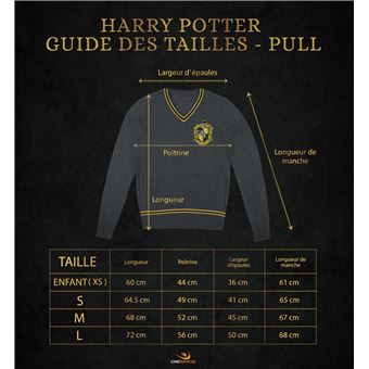 Harry Potter Cinereplicas Pull Poufsouffle Taille Enfant Sweatshirt goodies Achat prix fnac
