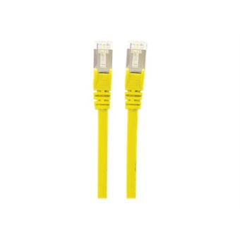 Intellinet Network Patch Cable, Cat6, 1m, Yellow, Copper, S/FTP, LSOH / LSZH, PVC, RJ45, Gold Plated Contacts, Snagless, Booted, Lifetime Warranty, Polybag - Cordon de raccordement - RJ-45 (M) pour RJ-45 (M) - 1 m - SFTP, PiMF - CAT 6 - démarré, sans ha - 1