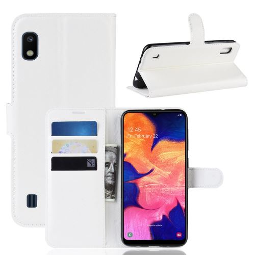 Etui en PU blanc pour votre Samsung Galaxy A10