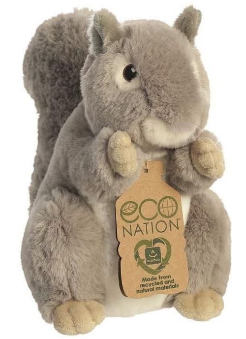 Aurora peluche Eco Nation écureuil 20,5 cm en peluche gris